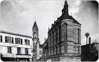 Courthouse and Prison, Third Judicial District, View Southeast of Prison at Greenwich Avenue, and West 10th Street, circa 1920s, Photograph courtesy of Jefferson Market Library