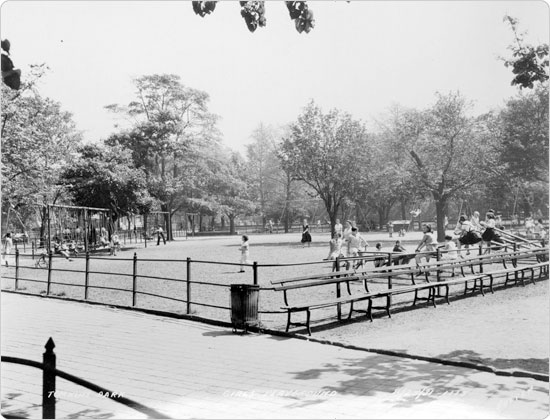 Girls' Playground at Tompkins Square, August 25, 1931 Image of Girls' Playground at Tompkins Square, August 25, 1931