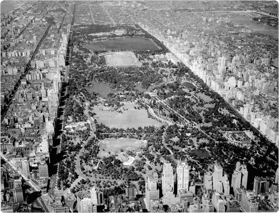24, 1938 aerial view of Central Park. Neg. 14257 Image of 24, 1938 aerial view of Central Park. Neg. 14257