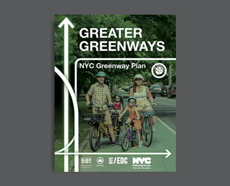 Cover of the publication Greater Greenways: NYC Greenway Plan