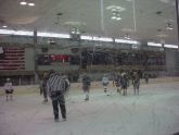 Picture of Hockey game through plexi-glass 