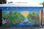 Mural in Claremont Park pool 