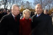 Former Councilman Peter Vallone, Queens Borough President Helen Marshall, and Comptroller William C. Thompson, Jr. 