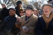 Former NYC Mayor David Dinkins, former NY Governor Carey, and former NYC Mayor Ed Koch 