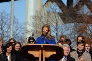 Kerry Kennedy, daughter of Robert F. Kennedy, makes her remarks at the ceremony 