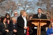 New York Governor David A. Paterson making the presentation to Mrs. Ethel Kennedy 