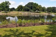 The restored lake in Crotona Park 