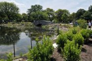 Indian Lake and its new stone foot bridge 