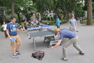 Outdoor Table Tennis at the BeFitNYC Fitness Festival 