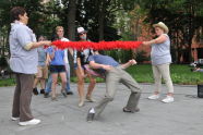 A Limbo Participant at the BeFitNYC Fitness Festival 