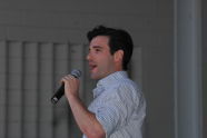 Colin Donnell of Anything Goes performs at The Richard Rodgers Amphitheater 
