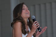 Laura Osnes of Anything Goes performs at The Richard Rodgers Amphitheater 
