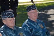 Members of the Kings County American Legion Color Guard at Fraser Square 