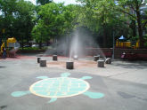 Crispus Attucks Playground Spray Showers and Hopscotch 