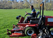 First Mow at Central Park's Sheep Meadow 