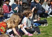 Onlookers at the Wangari Maathai Memorial Tree Planting at Morningside Park 