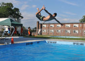 Diving in to Fort Totten Pool 