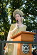 Parks Commissioner Veronica M. White speaks at the Medieval Festival 