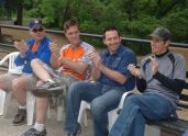 Members of the mountain biking community 