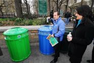 Giving the recycling can its first bottle 