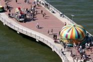 Aerial shot of the pier. 