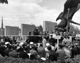 President John F. Kennedy at the East Coast War Memorial Dedication 