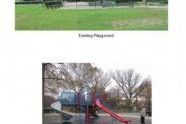 Shows layout of existing playground 